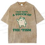 Unisex Frog Printed Washed Tee