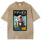Unisex Gundam RX Printed Washed Tee
