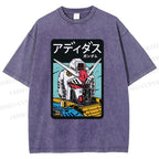 Unisex Gundam RX Printed Washed Tee