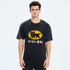 Yamato Transport TA-Q-BIN Cat Vintage Wash Japanese Design T-Shirt