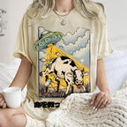 Unisex Silly Cow Japanese Printed Washed Tee