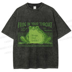 Unisex Frog In Your Throat Printed Washed Tee