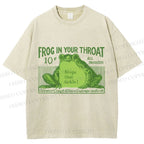 Unisex Frog In Your Throat Printed Washed Tee