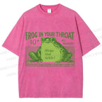 Unisex Frog In Your Throat Printed Washed Tee