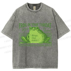 Unisex Frog In Your Throat Printed Washed Tee