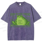 Unisex Frog In Your Throat Printed Washed Tee