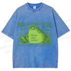 Unisex Frog In Your Throat Printed Washed Tee