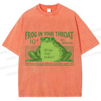 Unisex Frog In Your Throat Printed Washed Tee