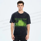 Unisex Frog In Your Throat Printed Washed Tee