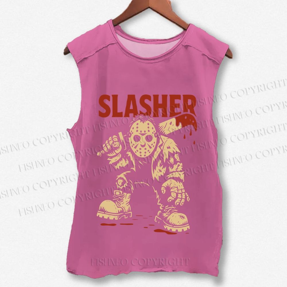 Unisex Friday the 13th Printed Washed Tank Top