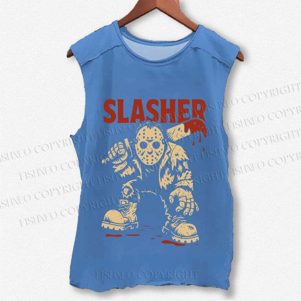 Unisex Friday the 13th Printed Washed Tank Top