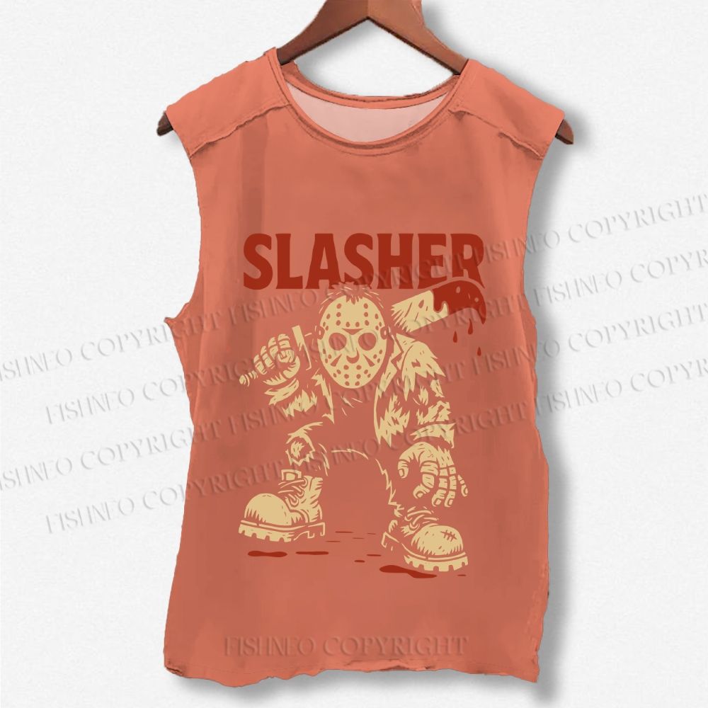 Unisex Friday the 13th Printed Washed Tank Top