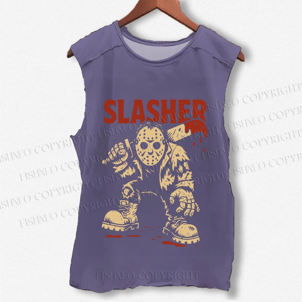 Unisex Friday the 13th Printed Washed Tank Top