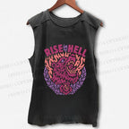 Unisex Rise In Hell Printed Washed Tank Top