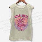 Unisex Rise In Hell Printed Washed Tank Top