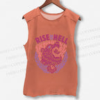Unisex Rise In Hell Printed Washed Tank Top