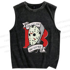 Unisex Friday the 13th Printed Washed Tank Top