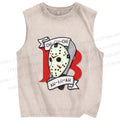 Unisex Friday the 13th Printed Washed Tank Top