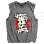 Unisex Friday the 13th Printed Washed Tank Top