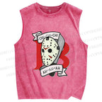 Unisex Friday the 13th Printed Washed Tank Top