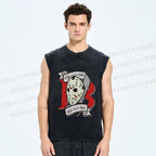 Unisex Friday the 13th Printed Washed Tank Top