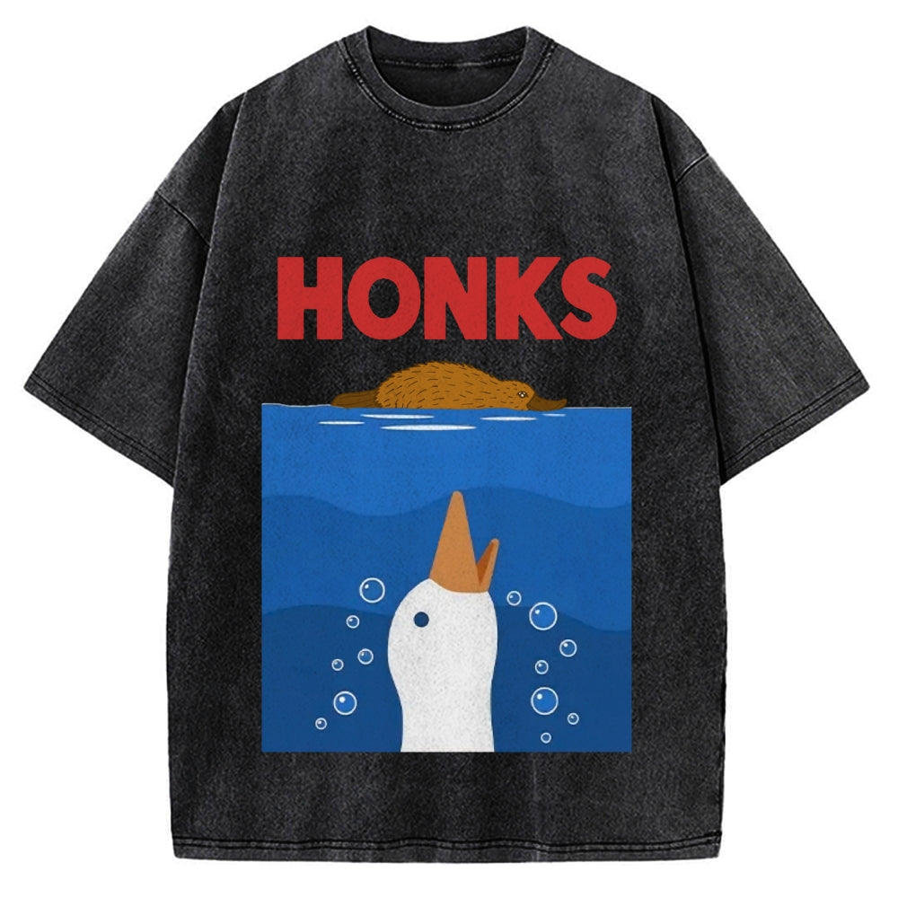 Funny Honks Goose Vintage Washed T-shirt