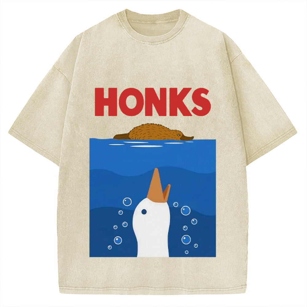 Funny Honks Goose Vintage Washed T-shirt