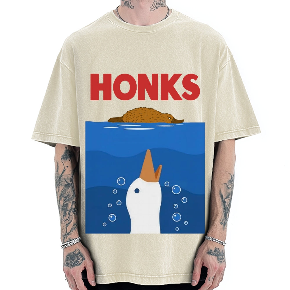 Funny Honks Goose Vintage Washed T-shirt