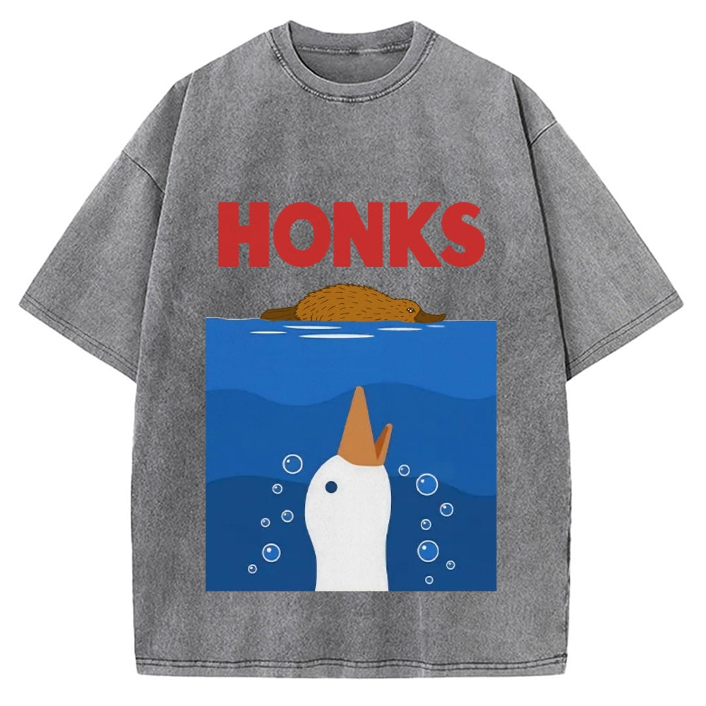 Funny Honks Goose Vintage Washed T-shirt