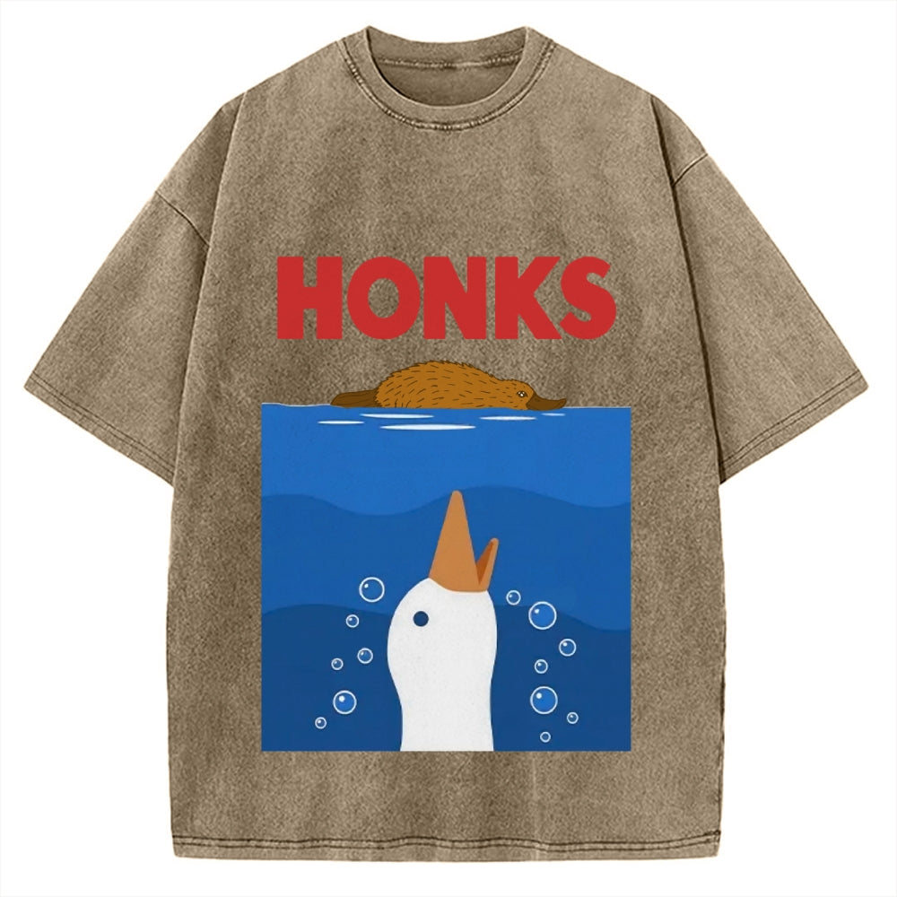 Funny Honks Goose Vintage Washed T-shirt
