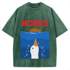 Funny Honks Goose Vintage Washed T-shirt
