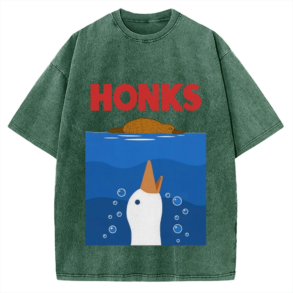Funny Honks Goose Vintage Washed T-shirt