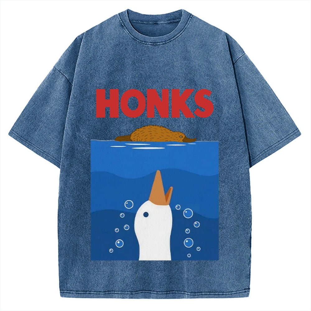 Funny Honks Goose Vintage Washed T-shirt