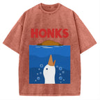 Funny Honks Goose Vintage Washed T-shirt