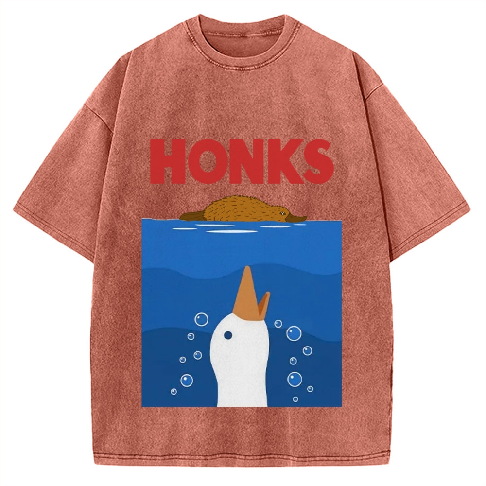 Funny Honks Goose Vintage Washed T-shirt