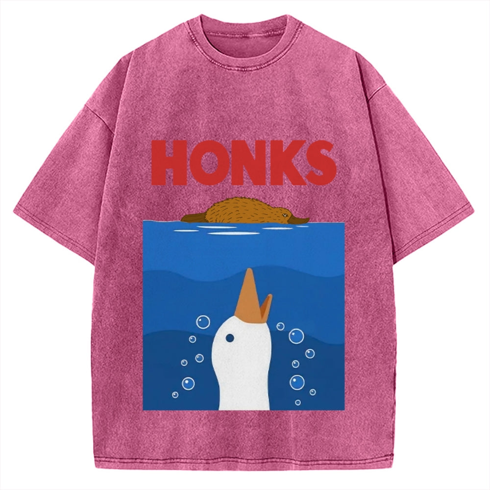 Funny Honks Goose Vintage Washed T-shirt