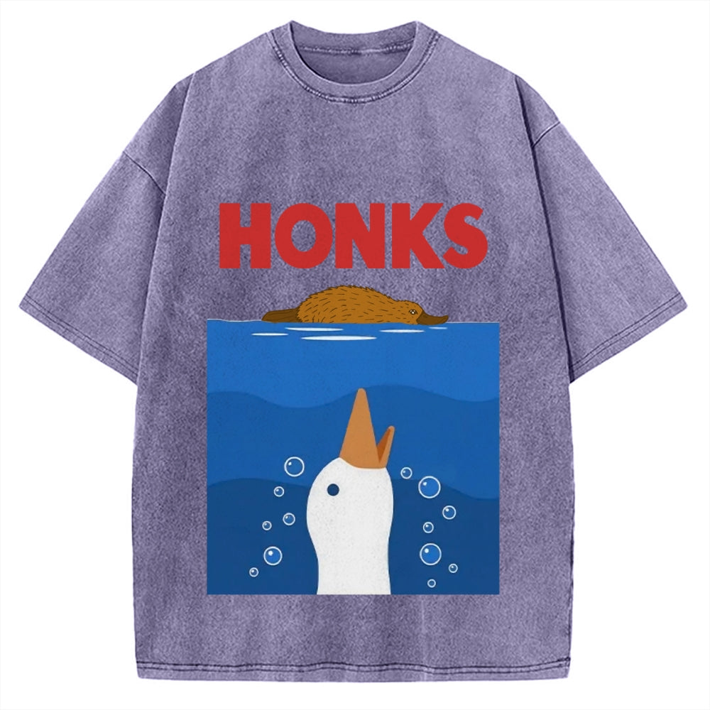 Funny Honks Goose Vintage Washed T-shirt