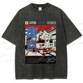 Unisex Tokyo Shinkansen Printed Washed Tee