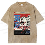 Unisex Tokyo Shinkansen Printed Washed Tee