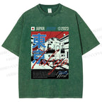Unisex Tokyo Shinkansen Printed Washed Tee