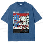 Unisex Tokyo Shinkansen Printed Washed Tee