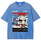 Unisex Tokyo Shinkansen Printed Washed Tee