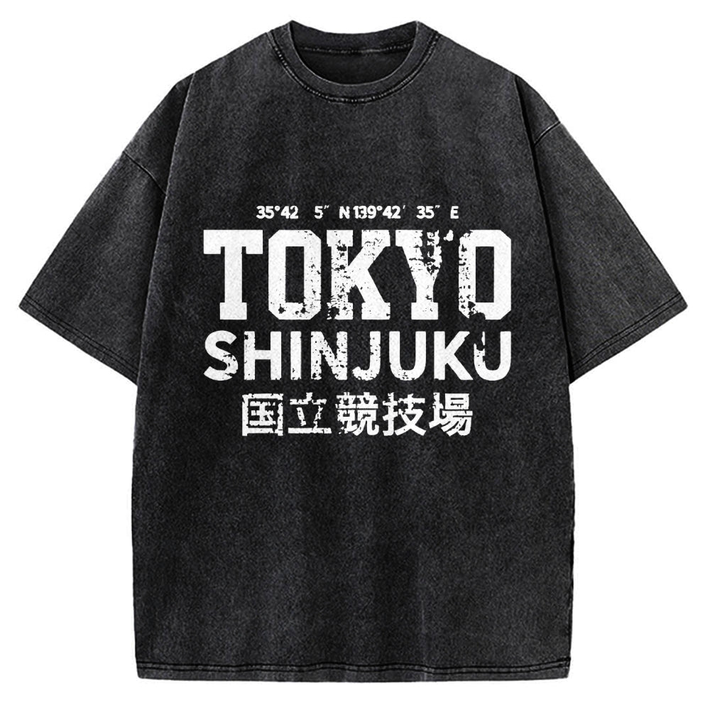 Tokyo Shinjuku intage Vintage Washed T-shirt