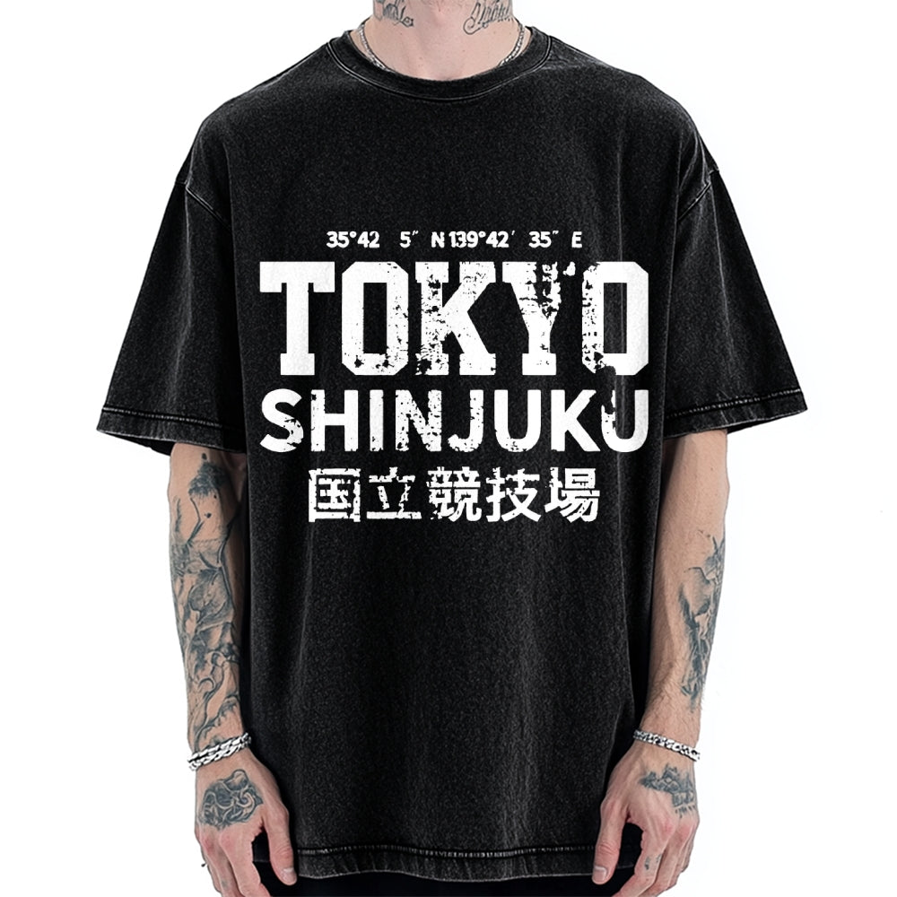Tokyo Shinjuku intage Vintage Washed T-shirt