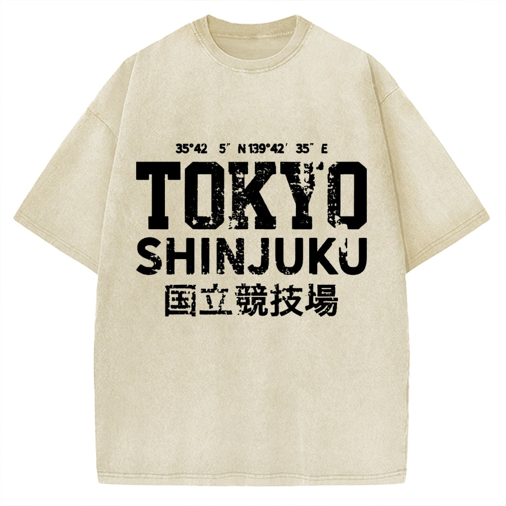 Tokyo Shinjuku intage Vintage Washed T-shirt