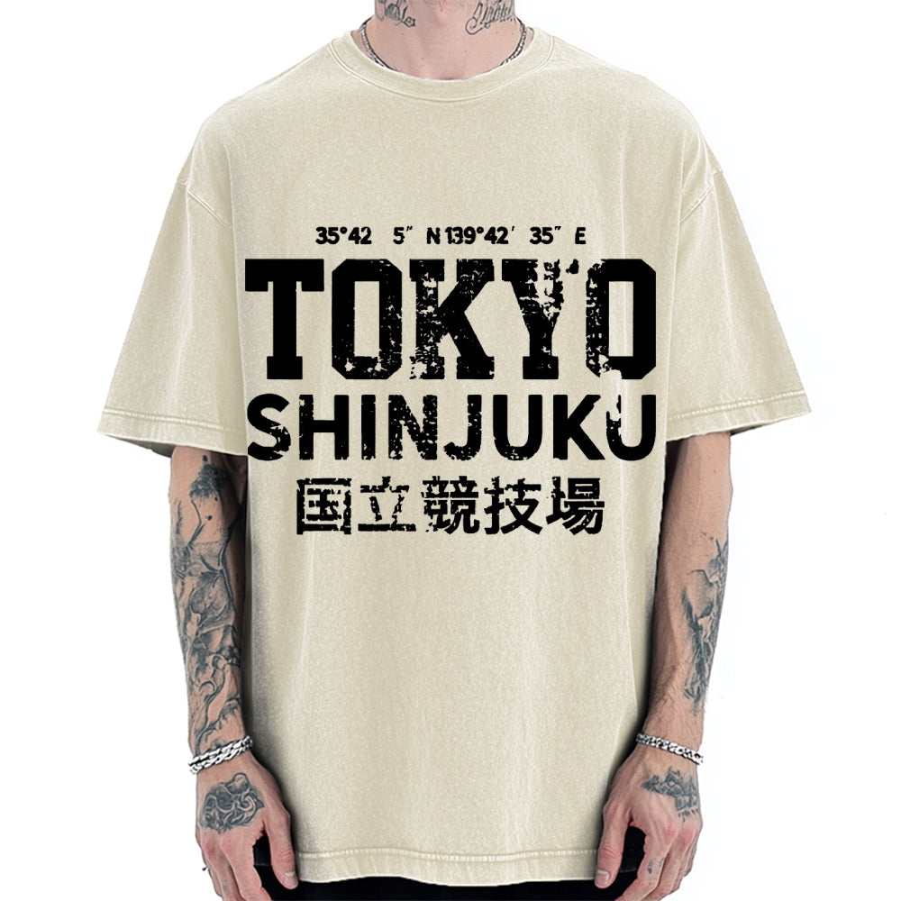 Tokyo Shinjuku intage Vintage Washed T-shirt