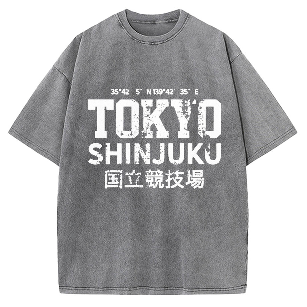 Tokyo Shinjuku intage Vintage Washed T-shirt