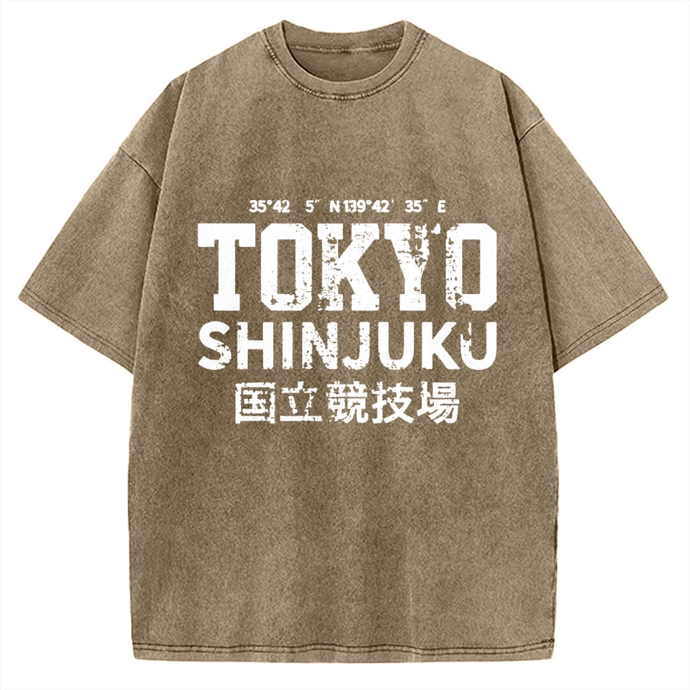 Tokyo Shinjuku intage Vintage Washed T-shirt
