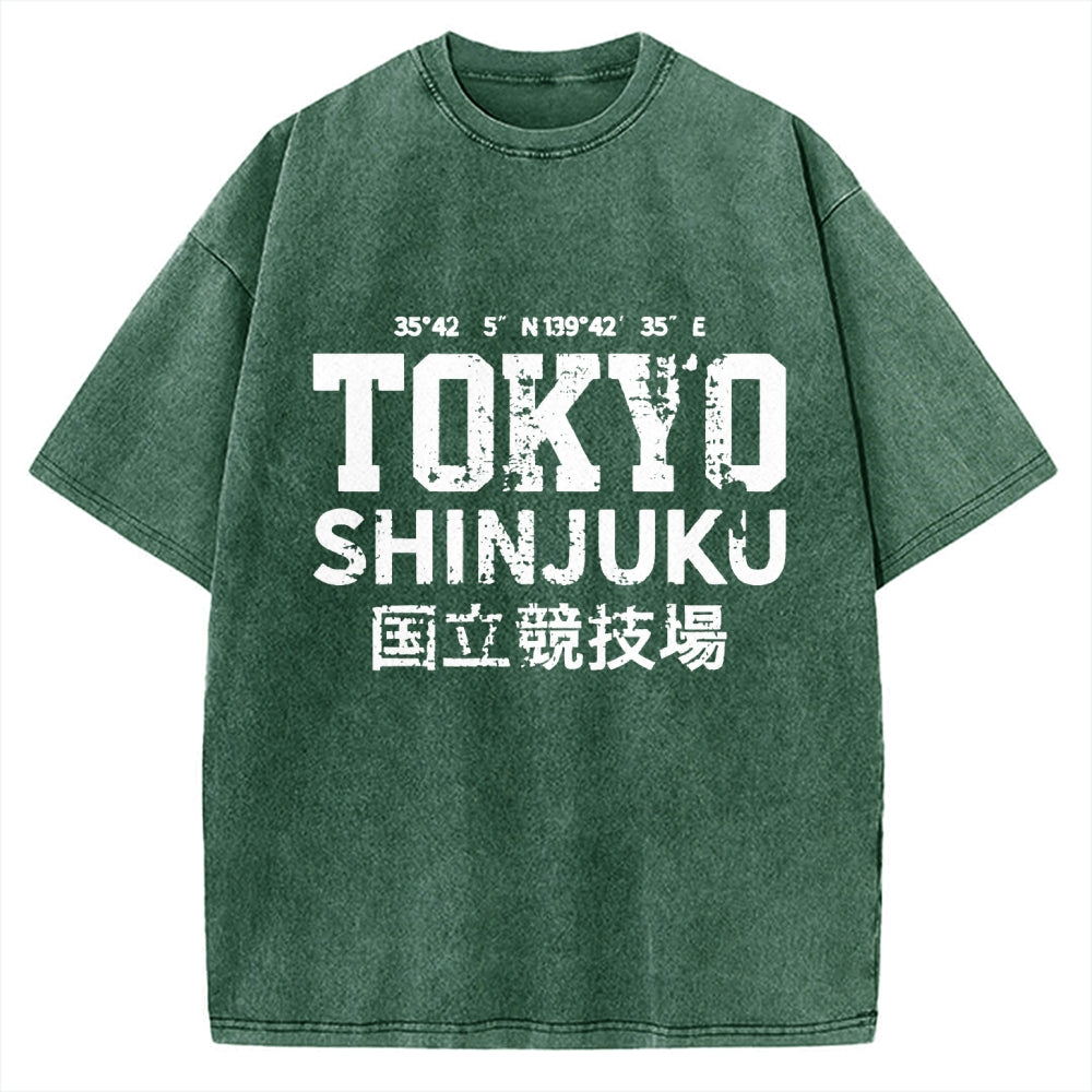 Tokyo Shinjuku intage Vintage Washed T-shirt