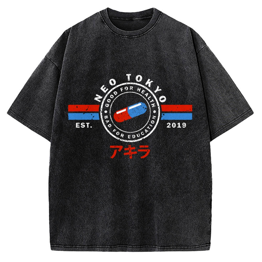 Neo Tokyo Akira Anime Vintage Washed T-shirt